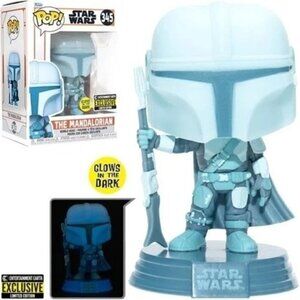 Funko Star Wars: The Mandalorian Hologram Glow-in-the-Dark Pop! Vinyl Fi…
